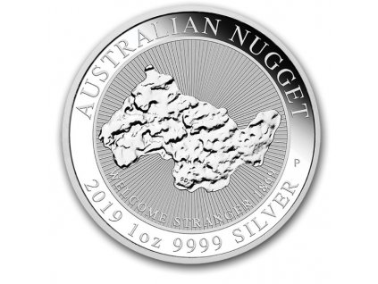 2019 australia 1oz silver welcome stranger nugget coin(2)