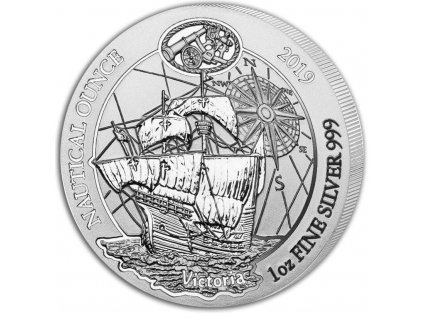 2019 rwanda 1 oz silver nautical ounce victoria bu 172115 Obv