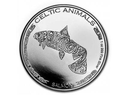 chad 1 oz silver celtic animals 2021 salmon cfa500