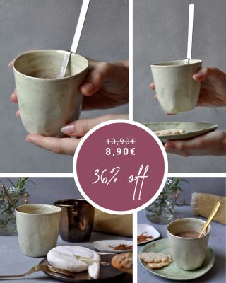 🌿✨ Výrobok týždňa 13.–19. januára ✨🌿 Predstavujeme vám šálku/pohár M z našej obľúbenej zelenej bodkovanej kolekcie 💚...