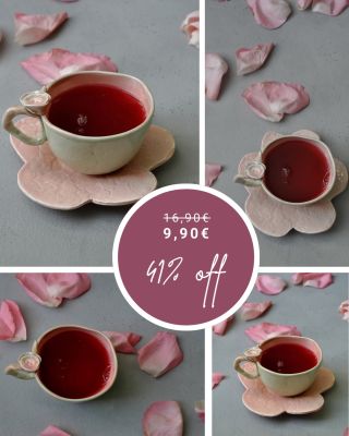 💗 VÝROBOK TÝŽDŇA | 10. – 16. 2. 🌸 Šálka kruh s ružou S 🌸 Malá šálka, veľká romantika. Táto jemná kráska v kruhovom tvare...