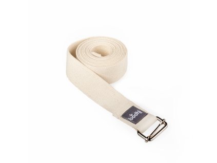 910sn yoga yogagurt asana belt 2 5 m schiebeschnalle gerollt natur