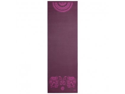 896ae yoga leela yogamatte elephants mandala 183 x 60 cm 4 mm pvc aubergine