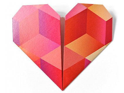 origami srden pn doteky erven nadace srdcervi z1