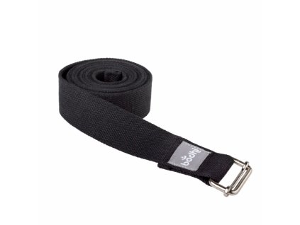 910ss yoga yogagurt asana belt 2 5 m schiebeschnalle gerollt schwarz