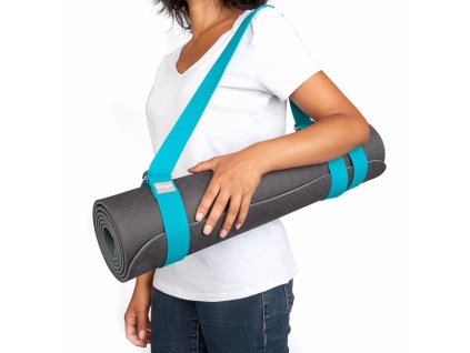 924p yoga yogagurt 2 in 1 baumwolle yogamatten tragetasche petrol