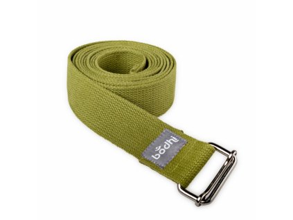 910so yoga yogagurt asana belt 2 5 m schiebeschnalle gerollt olive