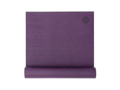 ymaa yoga meditation pilates yogamatte asana aubergine above halb gerollt gedreht