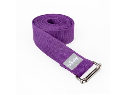 910sl yoga yogagurt asana belt 2 5 m schiebeschnalle gerollt lila