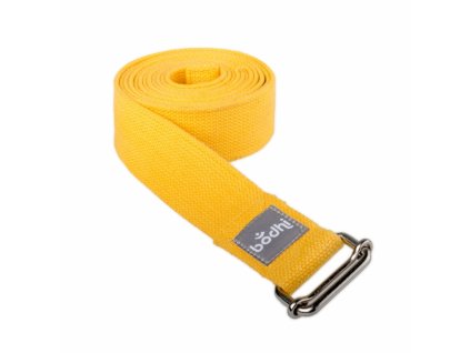 910sg yoga yogagurt asana belt 2 5 m schiebeschnalle gerollt safran