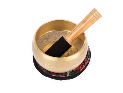 Indická zpívající mísa s rytím BUDDHA od bodhi, v dárkové krabičce, cca. 480 g, Ø 11 cm