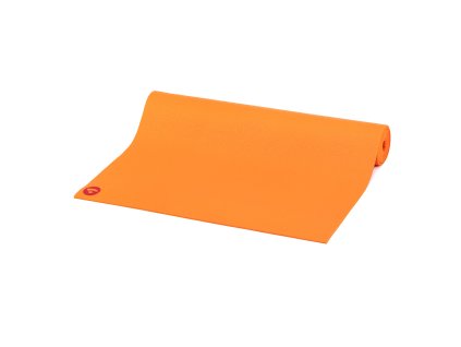 yrao yoga meditation pilates yogamatte rishikesh premium 60 orange halb gerollt