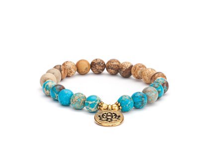 Náramek jasper & turquoise
