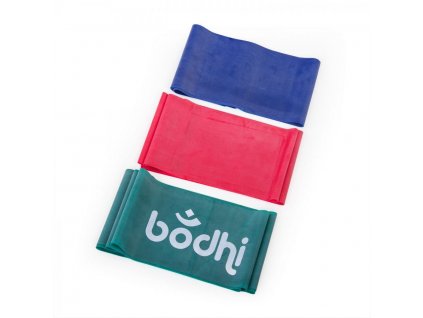 BODHI Tera-Band cvičební guma 2,5 m (červená, zelená a modrá)