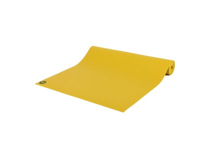 680mu rishikesh bodhi yogamatte senfgelb halb gerollt