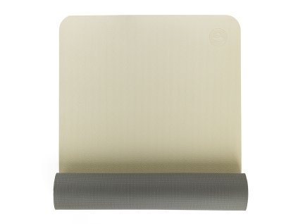 942sag yoga meditation pilates yogamatte lotus pro sand hellgrau above gerollt
