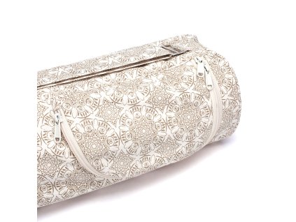 541ef yoga gemusterte yogatasche asana bag 60 floral ecru aussentasche