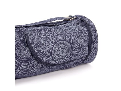 541mb yoga maharaja collection gemusterte asana bag cotton mandala dunkelblau close up2