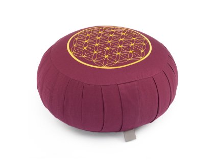 149ba yoga zafu eco mit stickerei om aubergine front(1)