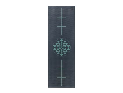 896by leela collection yogamatte bodhi dunkelblau ausgerollt