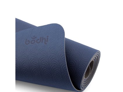 BODHI Jóga podložka LOTUS PRO, 185x60x0,6 cm, modrá tmavá/šedá