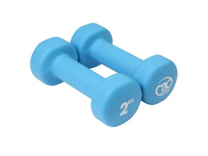 2ndb Fitness Mad Neopren Hanteln 2 kg blau liegend
