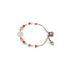 401sbb blume des lebens modeschmuck armband gemischt orange braun weimetall