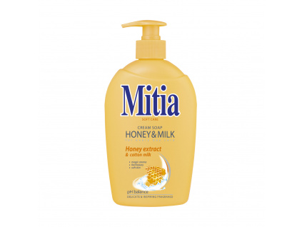 Mitia tek.mýdlo Honey &Milk 500ml s dávk.