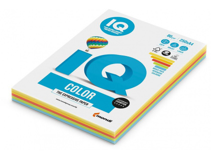 Barevný papír IQ COLOR mix - A4, 80 g, 250 listů