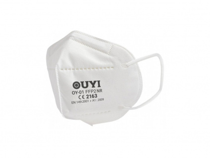 98416 respirator ffp2 bily 5 vrstvy univerzalni 5ks ouyi