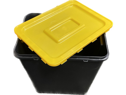 Kontejner na kontaminovaný odpad, 30 l, černý + žluté víko
