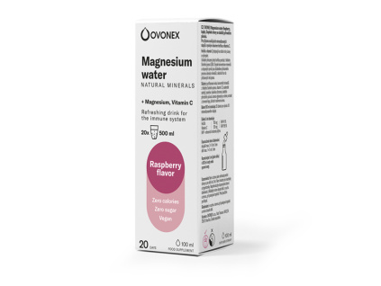 ovonex magnesium water raspberry new obal