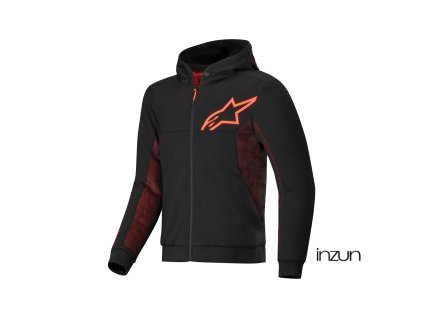 bunda CHROME AIR SPORT, ALPINESTARS (černá/červená fluo) 2026 (Velikost 2XL)