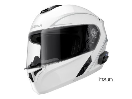 Bluetooth přilba s headsetem Outrush R, SENA (lesklá bílá) (Velikost S)