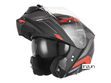 přilba N967 CONQUER, NOX (černá matná, červená) 2026 (Velikost M)