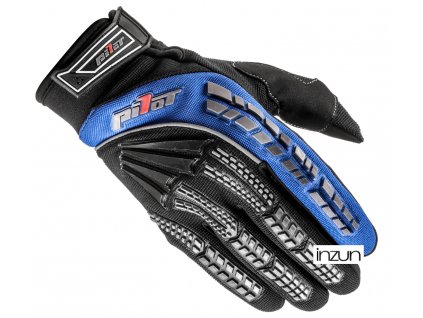 rukavice PIONEER, PILOT, dětské (černá/modrá) (Velikost 3)