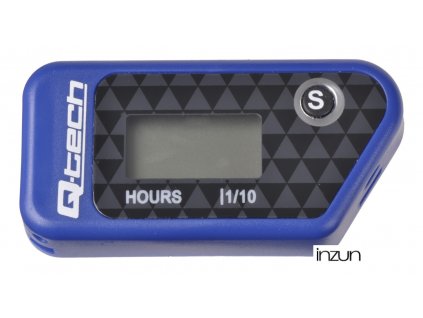 měřič motohodin bezdrátový s nulovatelným počítadlem, Q-TECH (modrý)