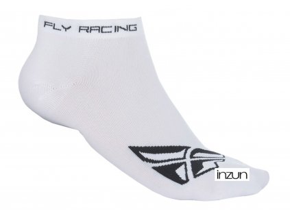 ponožky No Show, FLY RACING (bílé)