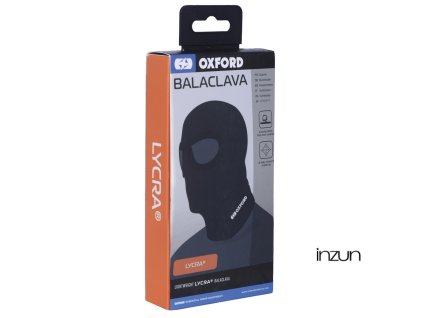 kukla s odděleným průzorem pro oči Balaclava Lycra®, OXFORD (černá)