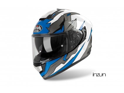 přilba ST 501 BIONIC, AIROH (bílá/modrá) (Velikost XL)