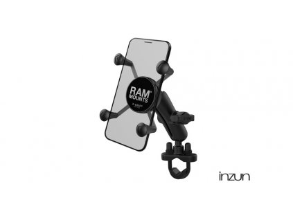 kompletní sestava držáku mobilního telefonu X-Grip s objímkou na řidítka, RAM Mounts