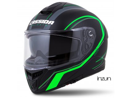 přilba Integral GT 2.0 Reptyl, CASSIDA (černá/zelená/bílá, balení vč. Pinlock folie) (Velikost L (59 až 60 cm))