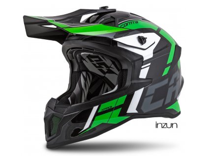 přilba Cross Pro 2 Contra, CASSIDA (zelená perleť/černá/šedá/bílá) (Velikost XS (53 až 54 cm))