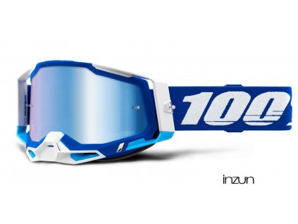 RACECRAFT 2, 100% brýle modré, zrcadlové modré plexi