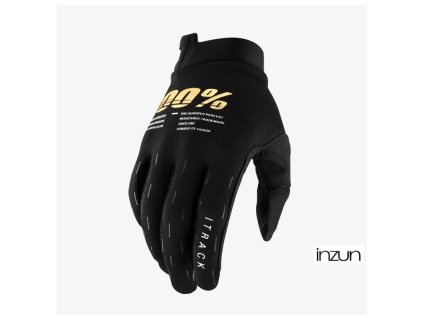 rukavice iTRACK, 100% - USA (černá/zlatá) (Velikost M)