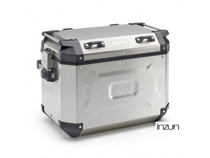 boční kufr K-FORCE - pravý, KAPPA (48l, stříbrný hliník, 49,5x38,7x30,6 cm)