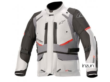 bunda ANDES DRYSTAR, TECH-AIR 5 kompatibilní, ALPINESTARS (světle šedá/tmavě šedá/černá/červená) 2024