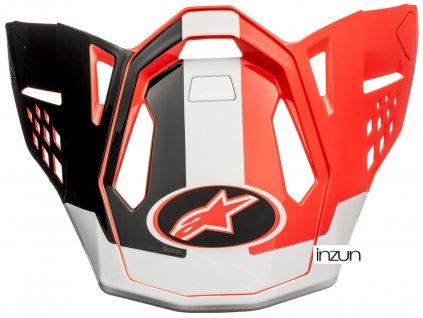 kšilt pro přilby SUPERTECH S-M10 ANGEL, ALPINESTARS (červená/černá/bílá)