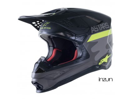 přilba SUPERTECH S-M10 limitovaná edice AMS, ALPINESTARS (šedá/bílá/žlutá fluo/černá)