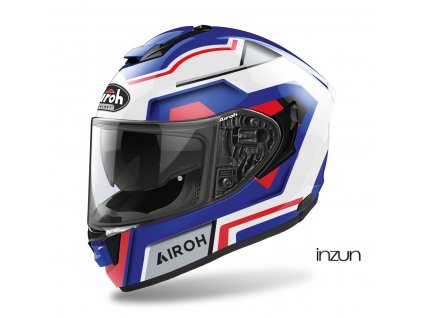 přilba ST.501 Square, AIROH (lesklá modrá/červená) 2022 (Velikost XL)